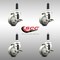 Service Caster 3 Inch 316SS Gray Poly Swivel 7/8 Inch Expanding Stem Caster Set Brake SCC SCC-SS316EX20S314-PPUB-TLB-78-4 - alternate 2